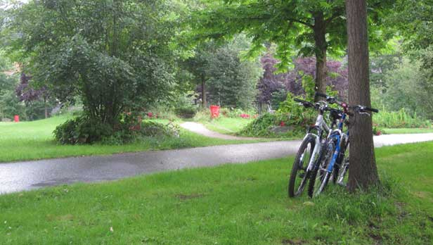 Lautertal bike path in Kaiserslautern, Germany