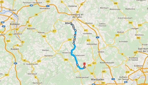 Route on map Gemma Ride to River Aar July 16